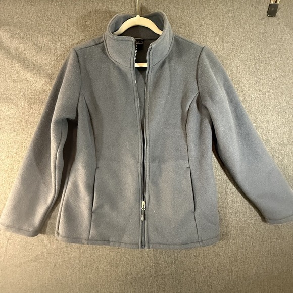 32 Degrees Jackets & Blazers - 32 Degrees Heat Full Zip Jacket Size M Mock Neck Pockets Brushed Faux Wool Gray